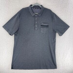 Travis Mathew Dark Gray Short Sleeve Polo Shirt Mens Collared Casual‎ Size XXL